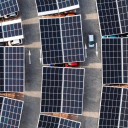 Solarpanelen von oben